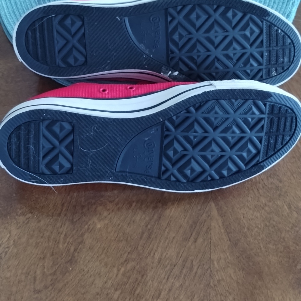 Red Converse Low Top Sneakers Chuck Taylor All Star Men's 10.5 - Picture 5 of 7